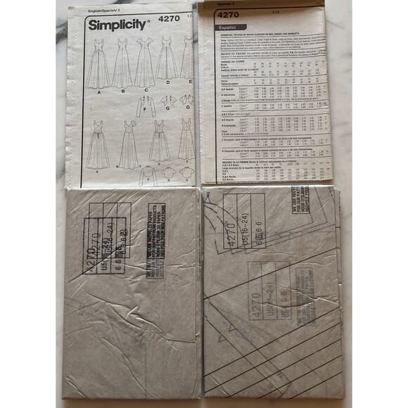 Simplicity‎ 4270 Women's Vintage Evening Dresses 2 Lengths Size 16-18-20-22-24 - Picture 6 of 6